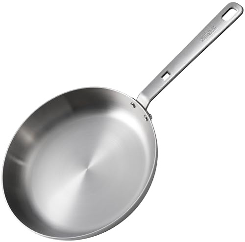 SKOTTSBERG Edelstahl Bratpfanne - Ø 24 cm – Unbeschichtet & PFAS‑frei, spülmaschinenfest,- für Induktion, Gas, Ceran & Backofen