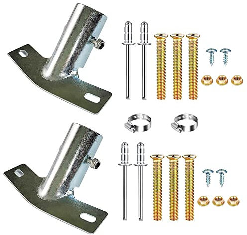 HSJCZMD Broom Handle Bracket, Multiple Mounting Options, Galvanized Metal Brackets for 25-30mm Wooden Handle (2pcs)