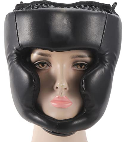 Casco De Entrenamiento De Cabeza De Boxeo Casco De Protección De Cabeza Casco De Boxeo Sanda Muay Thai Equipo De Protección De Lucha Casco De Artes Marciales Para Niños Y Adultos(Niños -Negro)