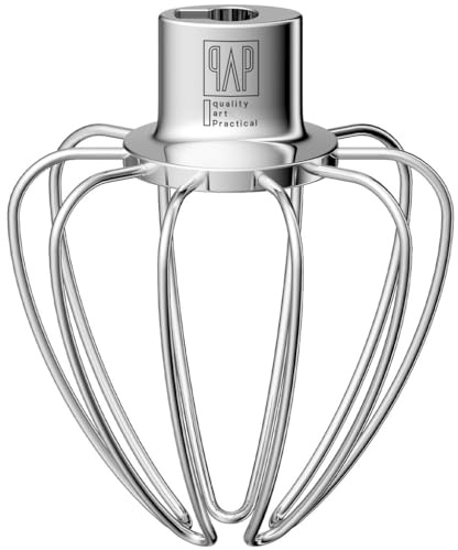 QAP Edelstahl-Drahtpeitsche, passend für KitchenAid Artisan Mini, 3,5 l | Passend für KSM3311 KSM3316, dickere, robuste Drähte, für schnelles Belüften und Schlagen, spülmaschinenfest