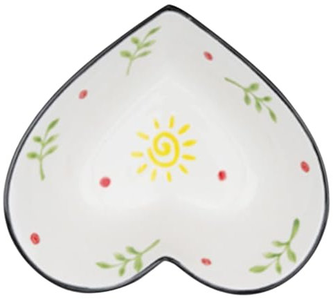 ABOOFAN ciotola a forma di cuore spuntino cesto di frutta fodera per cupcake vassoio da portata ciotola colazione scodella colazione vassoio per servire il cibo piatto di frutta ceramica