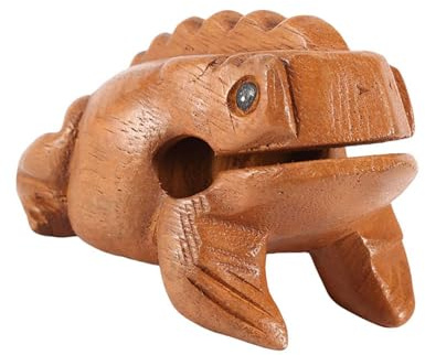Zerodis Instrument de Musique Artisanal en Bois, Décoration Quotidienne, Jouet Sonore éducatif Amusant pour Enfants et Décoration de la Maison, Grenouille Guiro en Bois (#03)