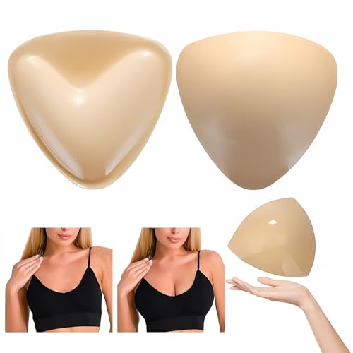 2PCS Coque Soutien Gorge Adhesif Push up Soutien Gorge Autocollant Coussinets Push up Réutilisables Coussinet pour Maillot de Bain Convient pour Les Femmes, Bikini, Mariage(B)