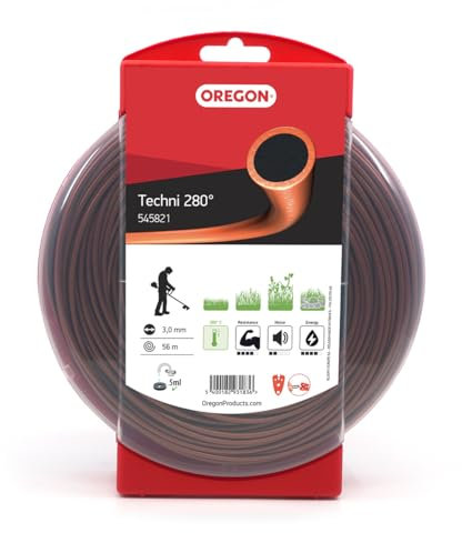 Oregon 545821 Techni 280° Mähfaden mit rundem Querschnitt,3,0mm,56 m