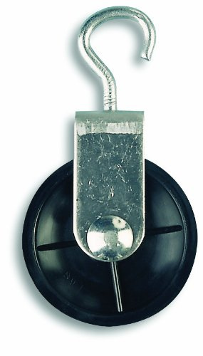 Chapuis VPCL2 Polea de gancho de acero galvanizado - 10 kg - Rueda diámetro 40 mm - Para cuerda de 6 mm de diámetro
