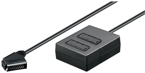 Wentronic 2-Fach Scartverteiler; AVK 164-0040 0.4m Kabel, 40 cm, Kunststoffstecker, Indoor, Heimunterhaltungssysteme, Fernseher, DVD-Player, VCR, Spielkonsole