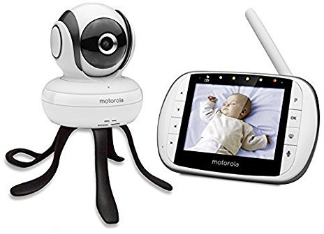 Motorola MBP36S Baby Monitor con Video Digitale e Schermo LCD a Colori da 3.5”, Modo Eco e Visione Notturna, Bianco, MBP 36S - 3,5