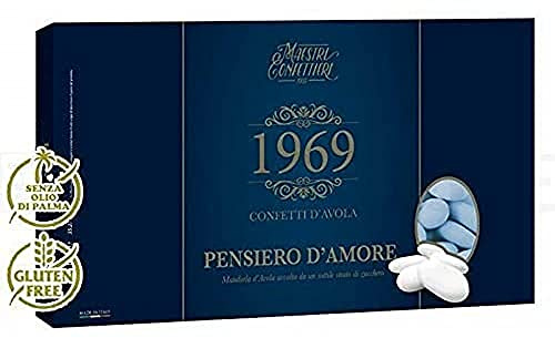 Confetti Maxtris PENSIERO D AMORE LINEA ORO AVOLA MANDORLA 38 CELESTE