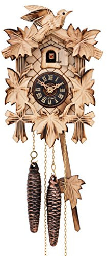 Engstler Quarz Kuckucksuhr 5-Laub, Vogel, mit Musik EN 522/22 QM