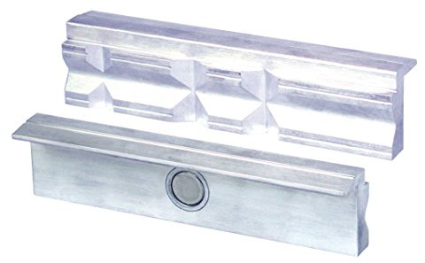 Heuer Ganasce per morsa (ganasce di protezione, adatte a morsa da 140 mm, fresatura a 90° nella parte superiore, materiale: alluminio) 109140