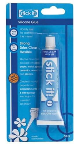 Stick It 30 ml Tubo de Pegamento, Silicona, Silicona Transparente