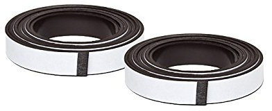 2 Selbstklebende Magnetbänder im Paar - 10x2000 mm passgenau für Fliegengitter und Rahmen