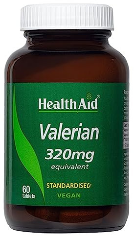 HealthAid Integratore Valeriana Forte - Per il Sonno e Rilassamento - 60 Compresse Senza Glutine e Lattosio