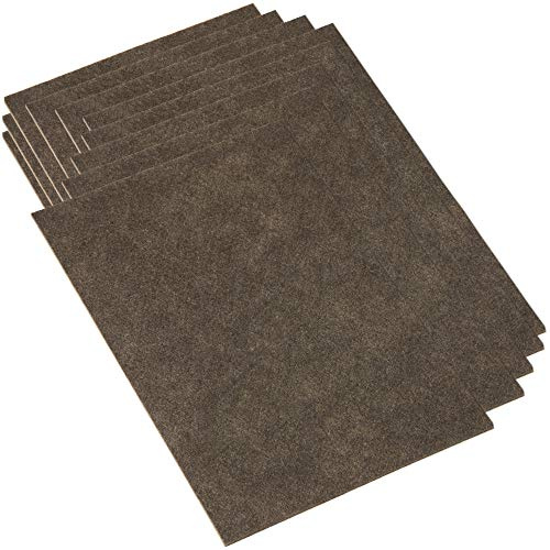 Adsamm® / 10 x Selbstklebende Filzplatten/Braun / 200x300 mm/Rechteckig/Filzgleiter zum Zuschneiden aus 3.5 mm starkem Filz/Möbel- und Bodengleiter
