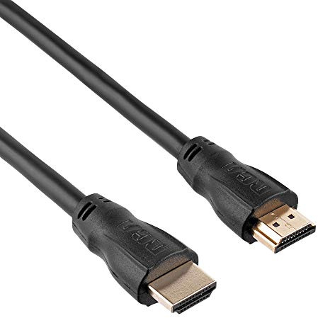 RCA Cable HDMI de alta velocidad con Ethernet (4K, UltraHD, Dolby Vision, HDR, HDR10+, 4K @60Hz, 2160p, 1080p, 3D, ARC, CEC) 1,5 metros, color negro