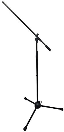 Proel RSM180 - Asta Professionale per Microfono, treppiede con snodo a giraffa nylon, per karaoke e Live, Nero.