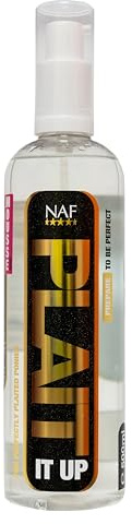 NAF Plait It Up 500ml – Mane and Tail Plaiting Spray for Horses – Controls Flyaways & Adds Grip – Non-Greasy, Show-Ready Finish