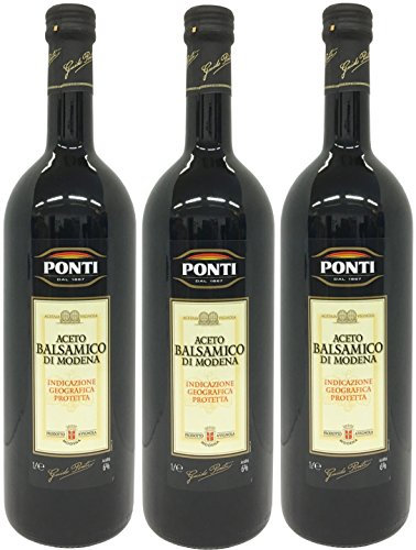 Ponti Aceto Balsamico di Modena IGP (3 X 1L) - Balsamessig aus Modena