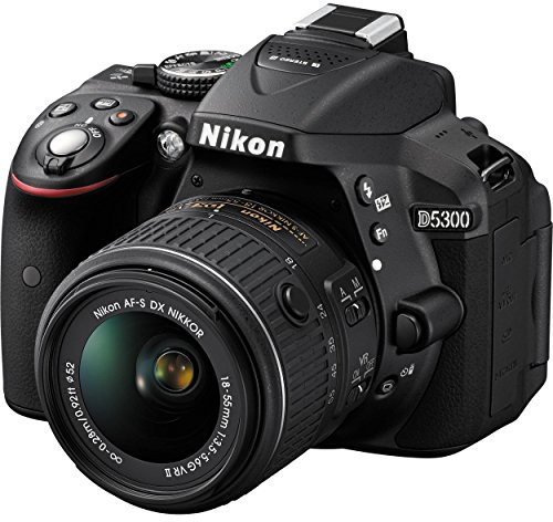 Nikon D5300 24.2 MP CMOS Digital SLR Camera with 18-55mm f/3.5-5.6G ED VR Auto Focus-S DX NIKKOR Zoom Lens (Black)