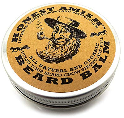 Honest Amish Beard Balm Leave-in Conditioner - Made with only Natural and Organic Ingredients - 2 Ounce Tin