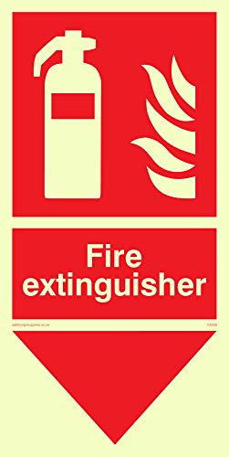 Viking Schilder fz339-p12-pv FEUERLÖSCHER hier Zeichen, Foto Leuchtziffern, Aufkleber, 200 Mm H x 100 mm W
