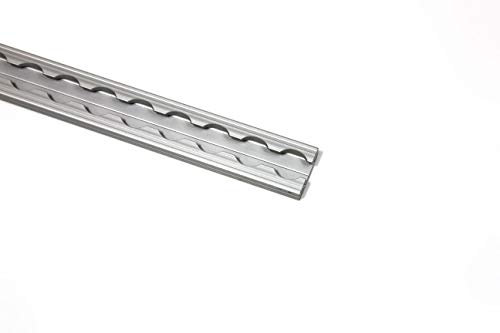 1 x Airlineschiene Flache Form, Alu-Airlineschiene, 20 mm Lochdurchmesser, 2 m, eloxiert