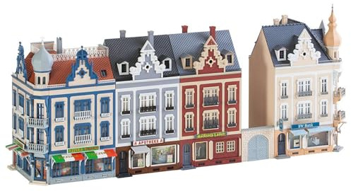 FALLER Radhusrad Beethovenstraße modellbyggsats med 1068 enskilda delar 452 x 118 x 200 mm I modelljärnväg tillbehör H0 I modelljärnväg H0 stad