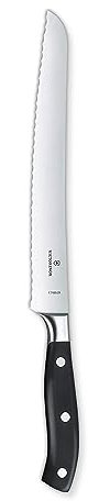 Victorinox Grand Maître, Profi Brot- und Konditormesser, Extra Scharfe Klinge, Wellenschliff, 23 cm, Rostfreier Stahl, schwarz