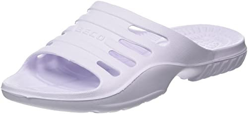 BECO Pantoletten, Badelatschen Unisex, Ciabatte Donna, Bianco (Weiß 1), 37 EU