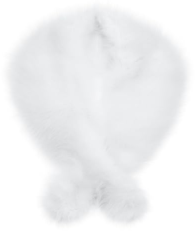 Futrzane Classic Stola - Lange Fellstola Damen - Fake Fur Pelzkragen Fell Schal