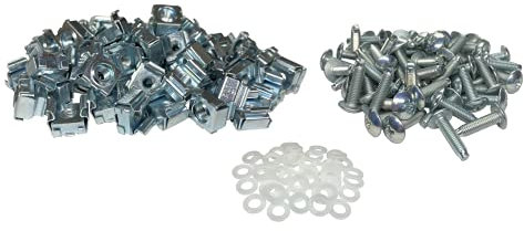 Rackgold Zinc 10–32 Écrou Cage et vis W/Rondelles 50-pack – USA Made