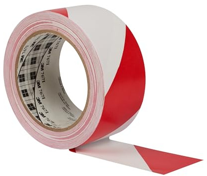 3M 767i Gefahren-Markierungs-Klebeband, 50 mm x 33 m, Rot/Weiss (1-er Pack)