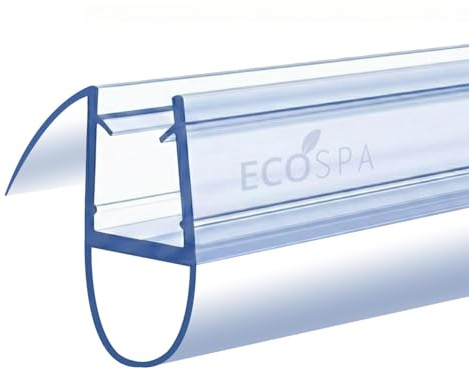 ECOSPA Shower Door Seal Strip for 4-6mm Glass Screens or Door - Seals up to 7mm Gap - Perfect Shower Screen Seal Replacement with 90cm Adjustable Length (Straight)