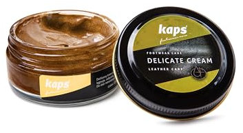 Kaps Schuhcreme für Glattes und Genarbtes Leder - Schuhpflege - Delicate Cream (406 - Altes Gold - Old Gold)