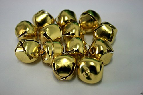 Qualitiy Toy Cat Morris Dancing Craft Charm Christmas Jingle Bells - Gold 20MM, 10 Bells