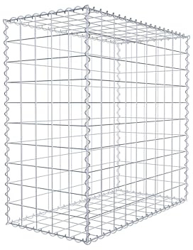 GABIONA – Gabione 100 x 100 x 50 cm – galvaniserad och väderbeständig – robust gabionkorg med maskstorlek 10 x 10 cm