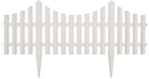 vidaXL 17x Pannelli Recinto per Prato Bianco 10 m Bordura Bassa Recinzione