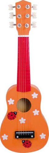 Ulysse Holz Kindergitarre,Spielzeuggitarre „Marienkäfer“