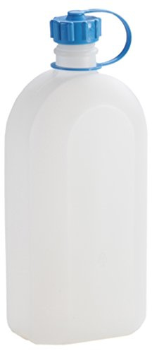 hünersdorff Kunststoffflasche / Trinkflasche / Vorratsflasche mit dichtem Schraubdeckel, Chemie- und Lebensmittelbeständig, 2 Liter, Made in Germany,Natur