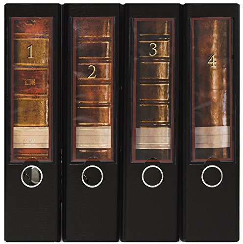 Design Ordner-Rückenschilder zum Einstecken - Motiv Foliant 1-4 - für breite Din A4-Ordner, original von File Art