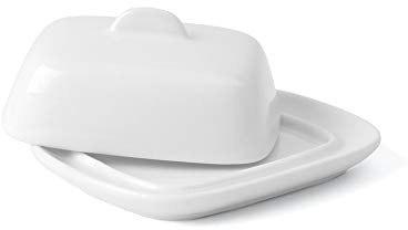 'Holst Bud 010 FA1 Beurrier Miniature 2 pièces en Porcelaine, Blanc, 10 x 8 x 4,5 cm