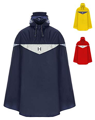 HOCK Premium Fahrrad Regenponcho 'Super Praktiko' mit Lüftung und seitlicher Armöffnung - 100,0% Wasserdichter Fahrradponcho für Herren & Damen