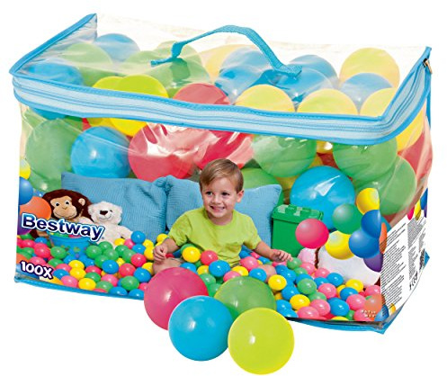 Bestway 100 PLAY BALLS 52027 Spelbollar, Flerfärgad, 100 styck
