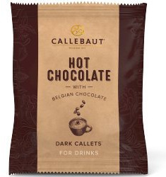 Callebaut Hot Chocolate Dark Callets, dunkle Schokolade zum Anrühren in Milch, 53,8% Kakao, 25x35g im Spender