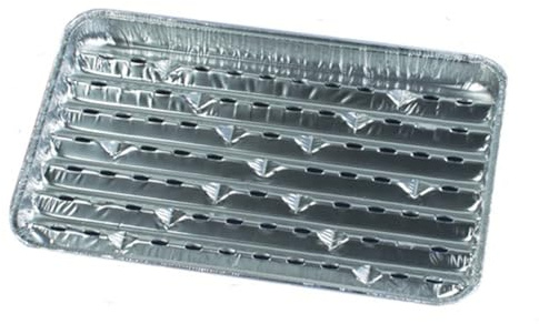 50 grillskålar, aluminium fyrkantig 34,5 cm x 22,4 cm x 3 cm