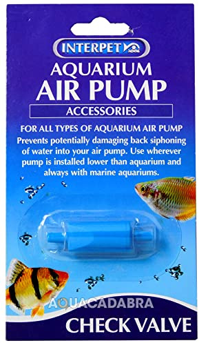 Interpet Aquarium Fish Tank Air Pump Line Check Valve, Prevents Damaging Back Siphoning, For all Types of Aquarium Air Pump