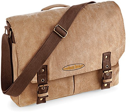 Coole Vintage Umhängetasche für Männer Studenten Tasche Retro Studententasche Messenger Bag Reisetasche Unitasche Goodman Design