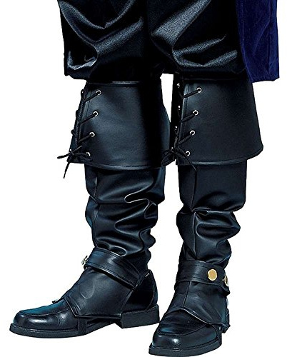 Franco American Novelty Company Adult Deluxe Pirate Boot Tops Standard Black