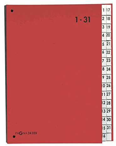 Pagna Pulsmapp färg (pultmapp, 32 fack, 1–31) röd