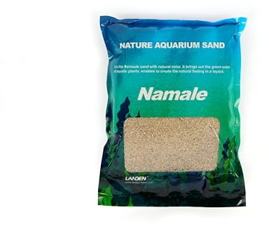 LANDEN Namale Aquarium Sand 11 lbs(3L), Super Natural for Aquarium Landscaping, Cosmetic Sand for Plant Tank, Fine Grain Natural Color River Sand for Freshwater or Blackwater Biotope Tank